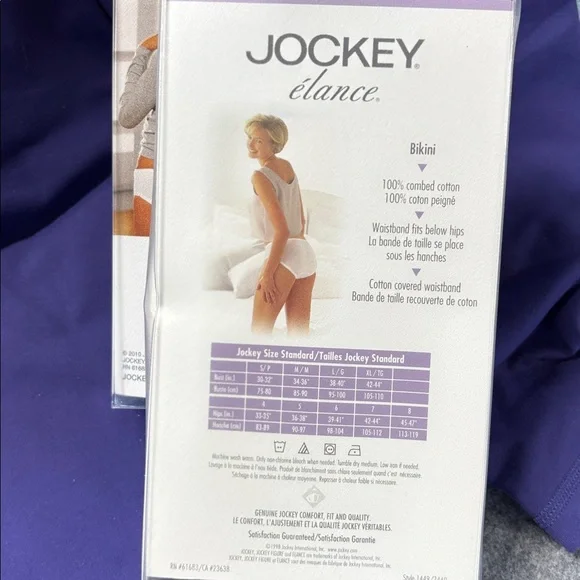 Jockey 2  3-Pack Bikini Briefs in Yellow, Blue & White Polka Dot elance undies - Picture 5 of 9